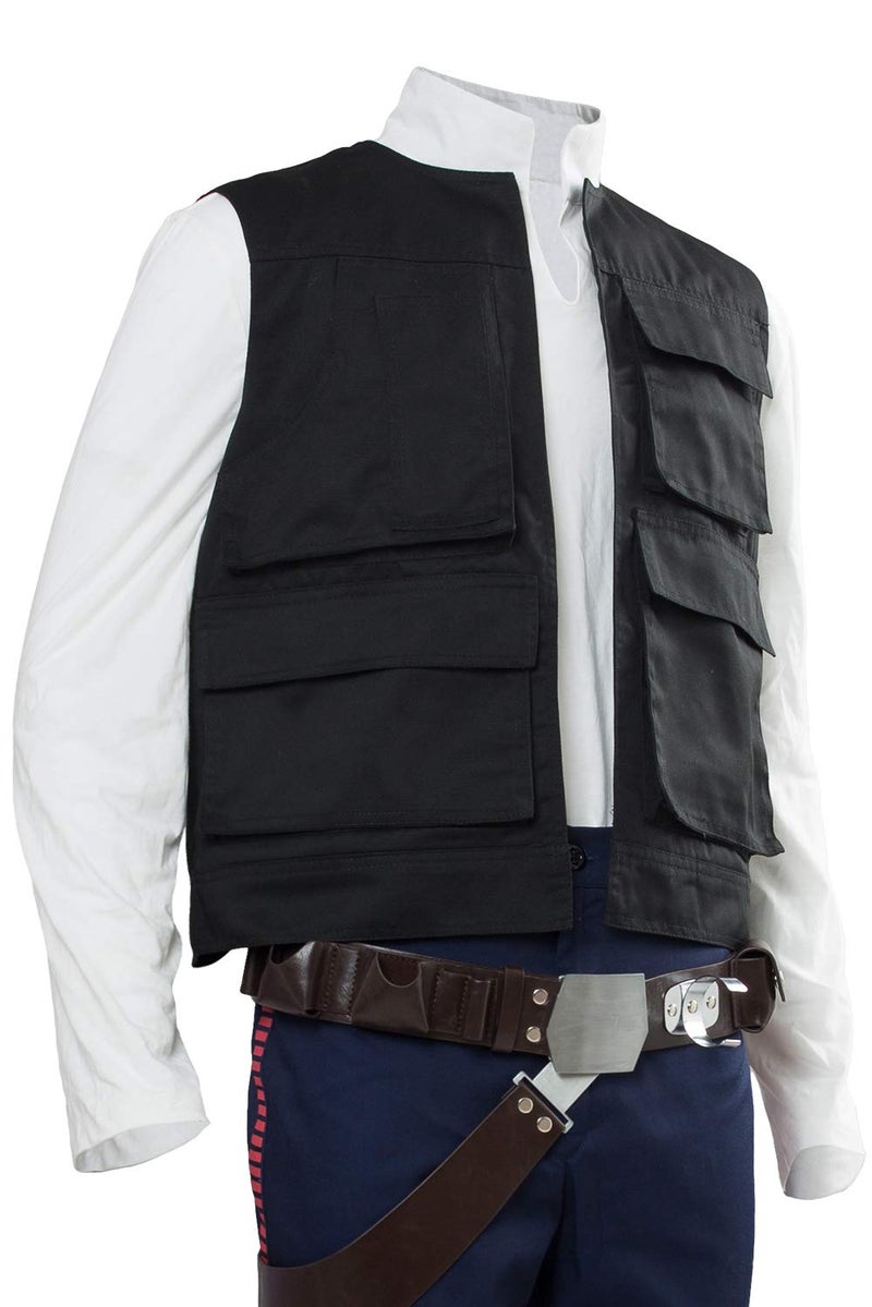 Cosplaysky Men's Halloween Costume Black Vest Belt Compatible Droid Caller Canister Cosplay Accessories Unisex - Image 2